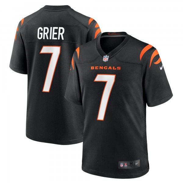 Men's Cincinnati Bengals Will Grier Nike  Black Team Game Jersey