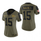 Women's Kansas City Chiefs Patrick Mahomes Olive 2021 Salute To Service Limited NFL Jersey