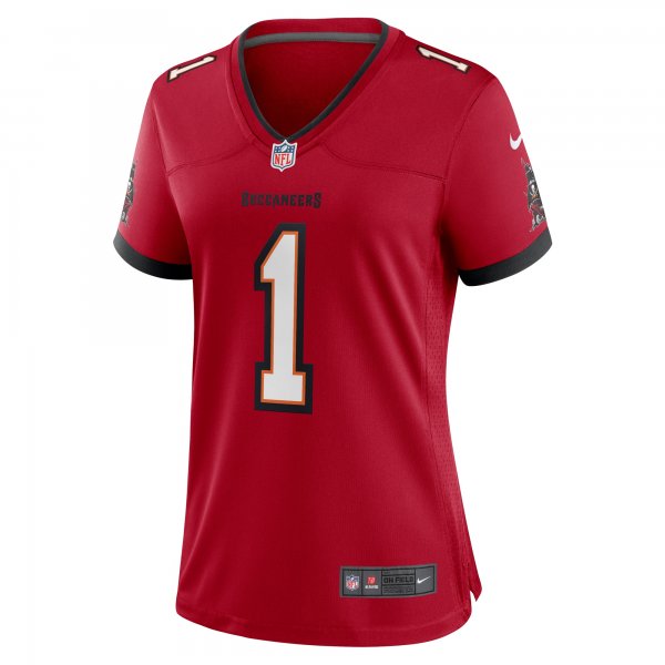 Women's Tampa Bay Buccaneers Number 1 Mom Nike Red Game Jersey