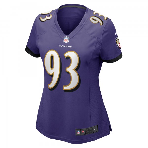 Women's Baltimore Ravens Bravvion Roy Nike  Purple  Game Jersey