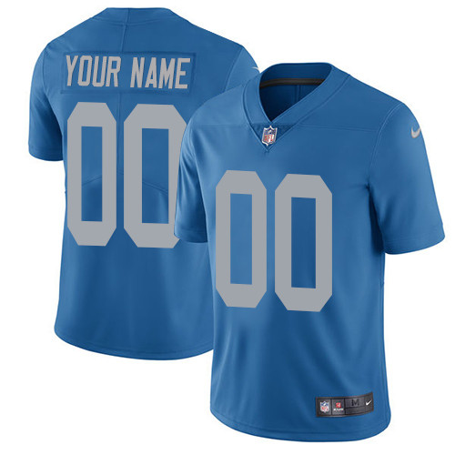 Men's Detroit Lions Nike Limited Light Blue Vapor Untouchable Customized NFL Home Jersey