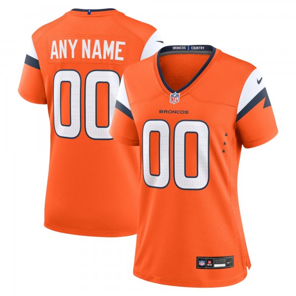 Women's Denver Broncos Nike Orange Custom Limited Jersey