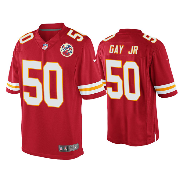 Men's #50 Willie Gay Jr. Kansas City Chiefs Red 2020 NFL Draft Game Jersey