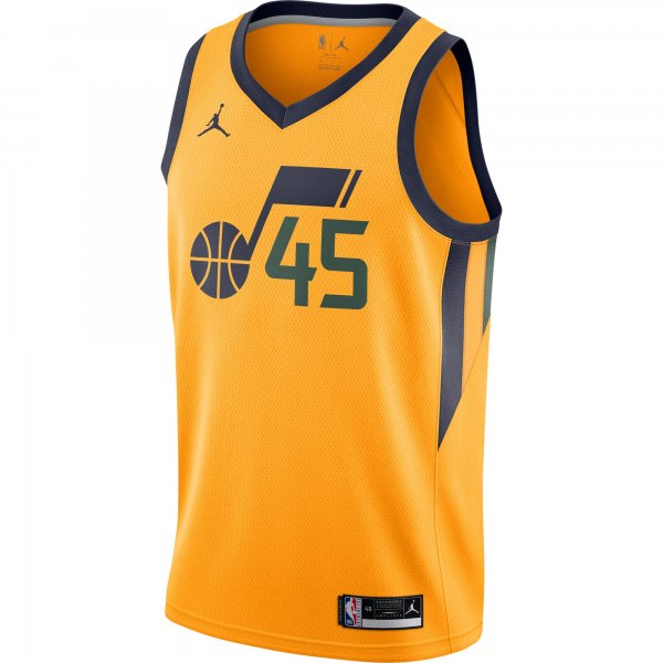 Men's Utah Jazz Donovan Mitchell Jordan Brand Gold 2020/21 Swingman Jersey - Statement Edition