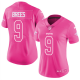 Nike New Orleans Saints #9 Drew Brees Pink Women's Stitched NFL Limited Rush Fashion Jersey