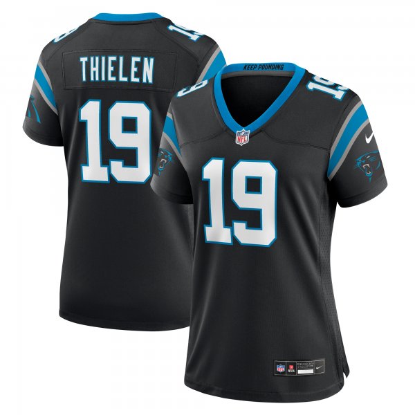 Women's Carolina Panthers Adam Thielen Nike Black Game Player Jersey