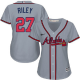 Women's Atlanta Braves #27 Austin Riley MLB Jersey - Grey