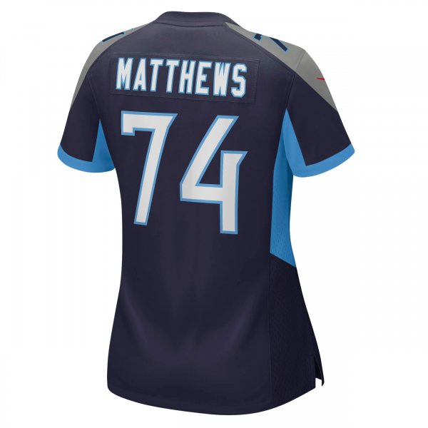 Women's Tennessee Titans Bruce Matthews Nike Navy Retired Player Jersey