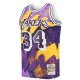 Men's Los Angeles Lakers Shaquille O'Neal Mitchell & Ness Purple Hardwood Classics 1996/97 Hyper Hoops Swingman Jersey