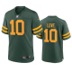 Men's Green Bay Packers #10 Jordan Love Green Alternate Game Jersey