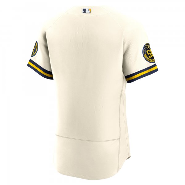 Men's Milwaukee Brewers Nike Cream Home Team Jersey