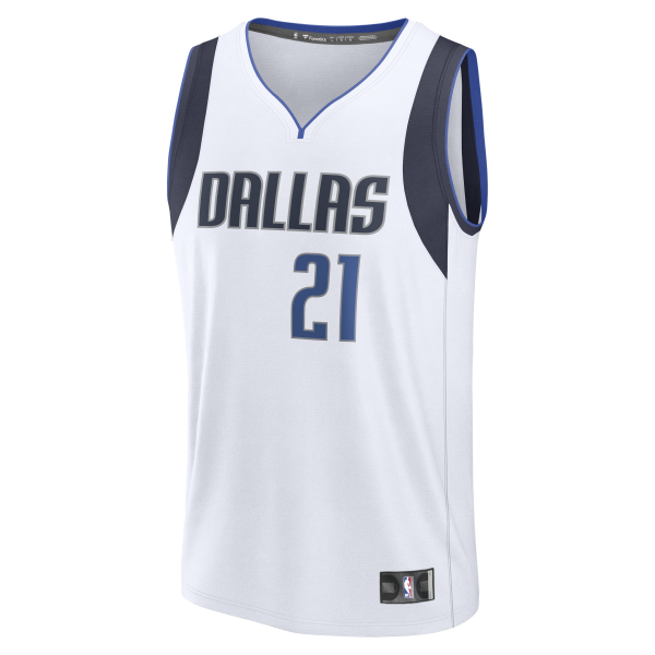 Men's Dallas Mavericks Daniel Gafford Fanatics White Fast Break Player Jersey - Association Edition