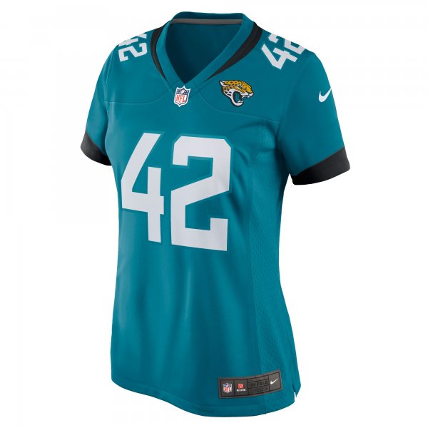 Women's Jacksonville Jaguars Andrew Wingard Nike Teal Nike Game Jersey