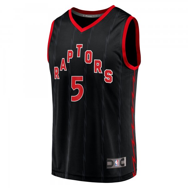 Men's Toronto Raptors Immanuel Quickley Fanatics Black Fast Break Player Jersey - Statement Edition