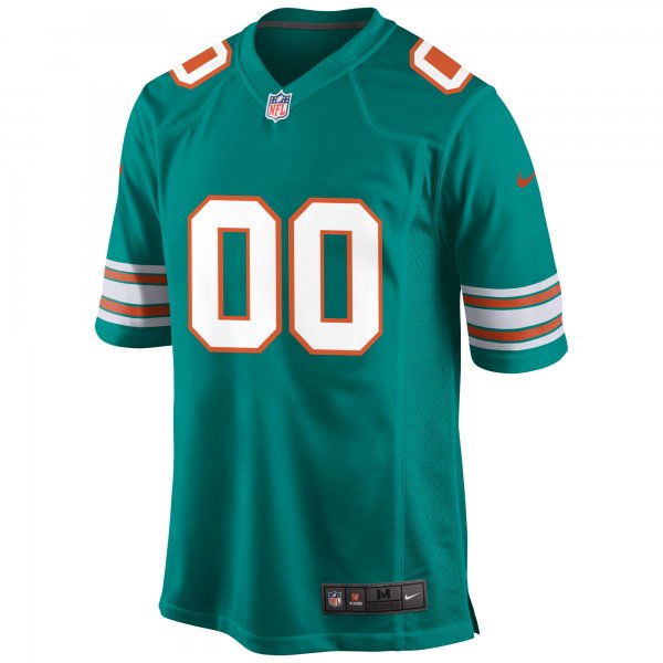 Men's Miami Dolphins Nike Aqua Alternate Custom Game Jersey