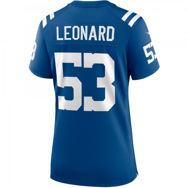 Women's Indianapolis Colts Shaquille Leonard Nike Royal Player Game Jersey