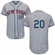 Men's New York Mets #20 Peter Alonso gray NO Name Road Flex Base MLB jersey