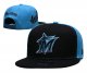 Miami Marlins's black and blue cap