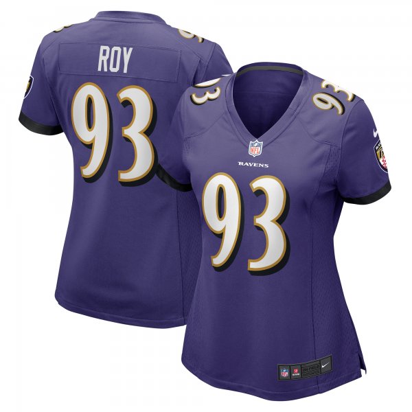 Women's Baltimore Ravens Bravvion Roy Nike  Purple  Game Jersey