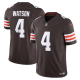 Men's Cleveland Browns #4 Deshaun Watson Nike Brown Vapor F.U.S.E. Limited Jersey