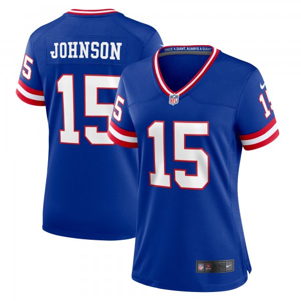 Women's New York Giants Collin Johnson Nike Royal Classic Player Game Jersey