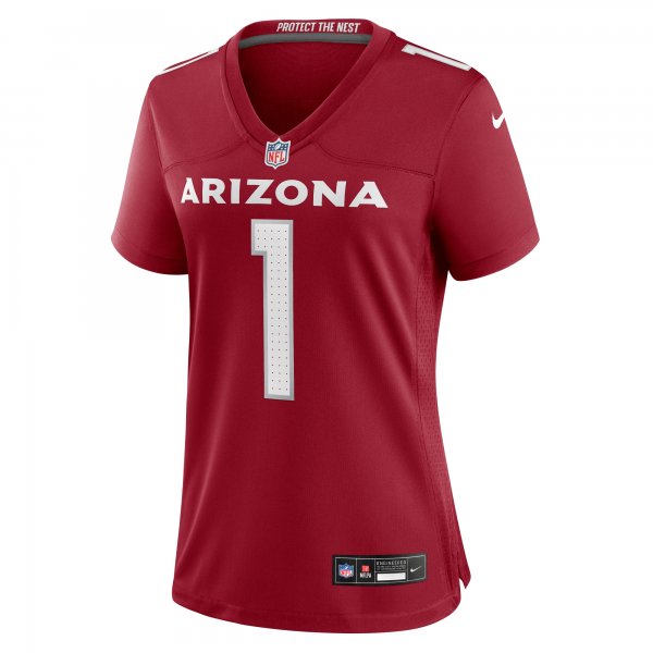 Women's Arizona Cardinals Number 1 Mom Nike Cardinal Game Jersey