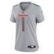 Women's Chicago Bears Justin Fields Nike Gray Atmosphere Fashion Game Jersey