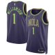 Zion Williamson #1 New Orleans Pelicans Nike Unisex 2024/25 Swingman City EditionPurple Player Jersey