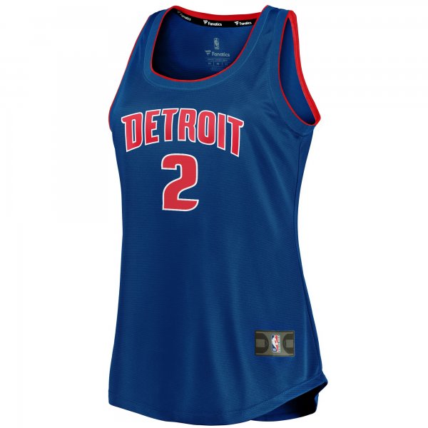 Women's Detroit Pistons Cade Cunningham Fanatics Blue Fast Break Tank Jersey - Icon Edition