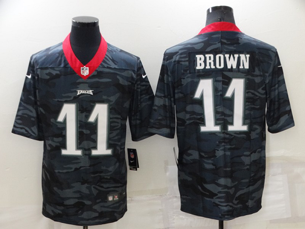 Men's Nike Philadelphia Eagles #11 A.J. Brown 2020 Camo Limited Stitched Nike NFL Jersey