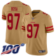 San Francisco 49ers #97 Nick Bosa Gold Men's Stitched NFL Limited Inverted Legend 100th Season Jersey