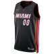 Men's Miami Heat Nike Black 2021/22 Diamond Swingman Custom Jersey - Icon Edition