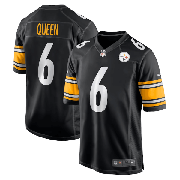 Men's Pittsburgh Steelers #6 Patrick Queen Nike Black Limited Player Jersey