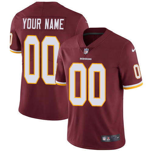 Youth Nike Washington Redskins Customized Burgundy Red Team Color Vapor Untouchable Custom Limited NFL Jersey