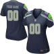 Nike Seattle Seahawks Customized Steel Blue Stitched Elite Women's NFL Jersey