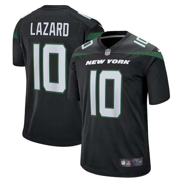 Men's Nike New York Jets #10 Allen Lazard Black Alternate Limited NFL Jersey