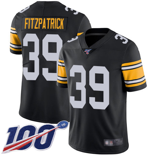 Pittsburgh Steelers #39 Minkah Fitzpatrick Black Alternate Men's Stitched NFL 100th Season Vapor Limited Jersey