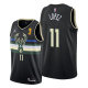 Men's Milwaukee Bucks #11 Brook Lopez 2021 NBA Finals Champions Black Jersey