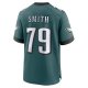 Men's Philadelphia Eagles Lecitus Smith Nike Midnight Green  Game Jersey