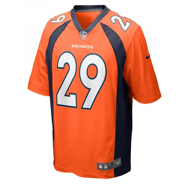 Men's Denver Broncos JaQuan McMillian Nike  Orange Team Game Jersey