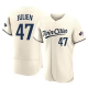 Men's Minnesota Twins #47 Edouard Julien 2023 Flexbase Cream Team White Jersey