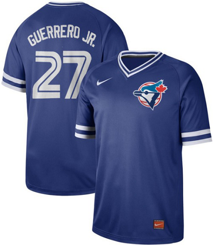 Men's Nike Toronto Blue Jays #27 Vladimir Guerrero Jr. Royal Cooperstown Collection Stitched MLB Jersey