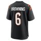 Men's Cincinnati Bengals Jake Browning Nike Black Game Jersey