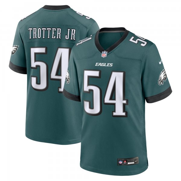 Men's Philadelphia Eagles Jeremiah Trotter Jr. Nike Green Game Jersey