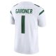 Men's New York Jets Ahmad Sauce Gardner Nike White Vapor F.U.S.E. Limited Jersey