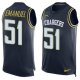 Nike Los Angeles Chargers #51 Kyle Emanuel Navy Blue Team Color Men's Stitched NFL Limited Tank Top Jersey