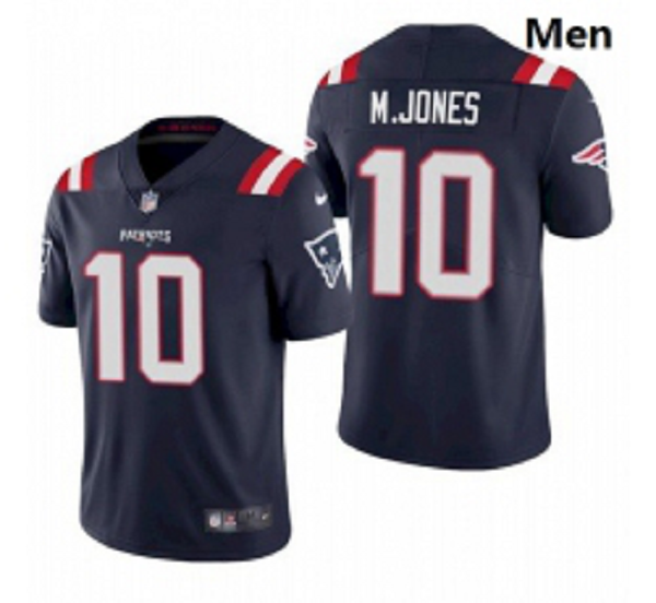 Men New England Patriots #10 Mac Jones Navy 2021 Draft Jersey