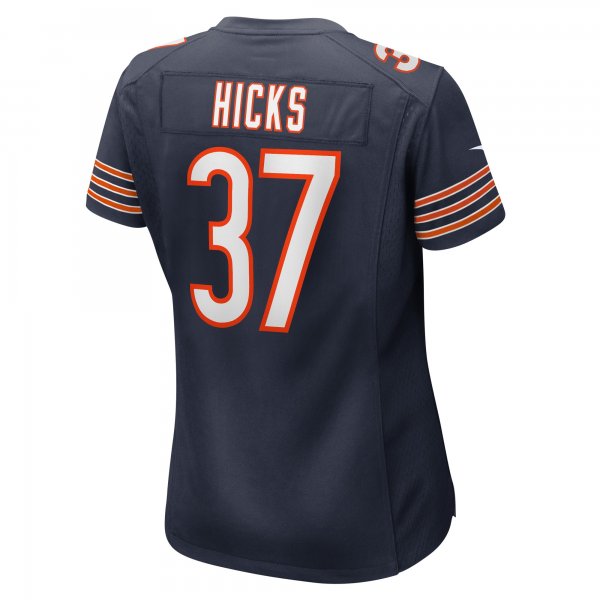 Women's Chicago Bears Elijah Hicks Nike Navy Game Player Jersey