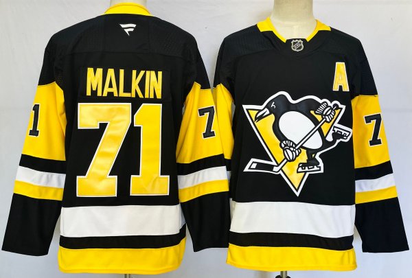 Men's #71 Evgeni Malkin Pittsburgh Penguins Black City Edition Jersey