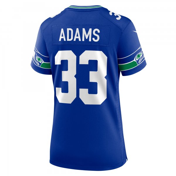 Women's Seattle Seahawks Jamal Adams Nike Royal Throwback Player Game Jersey